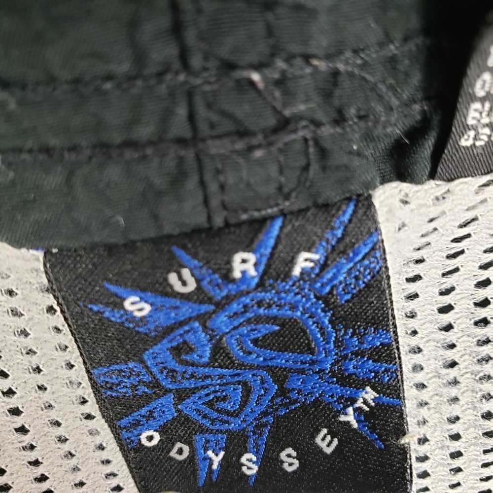 Surf Odyssey mens XLarge vintage 90s colorblock red blue swim trunks shorts - Picture 9 of 13